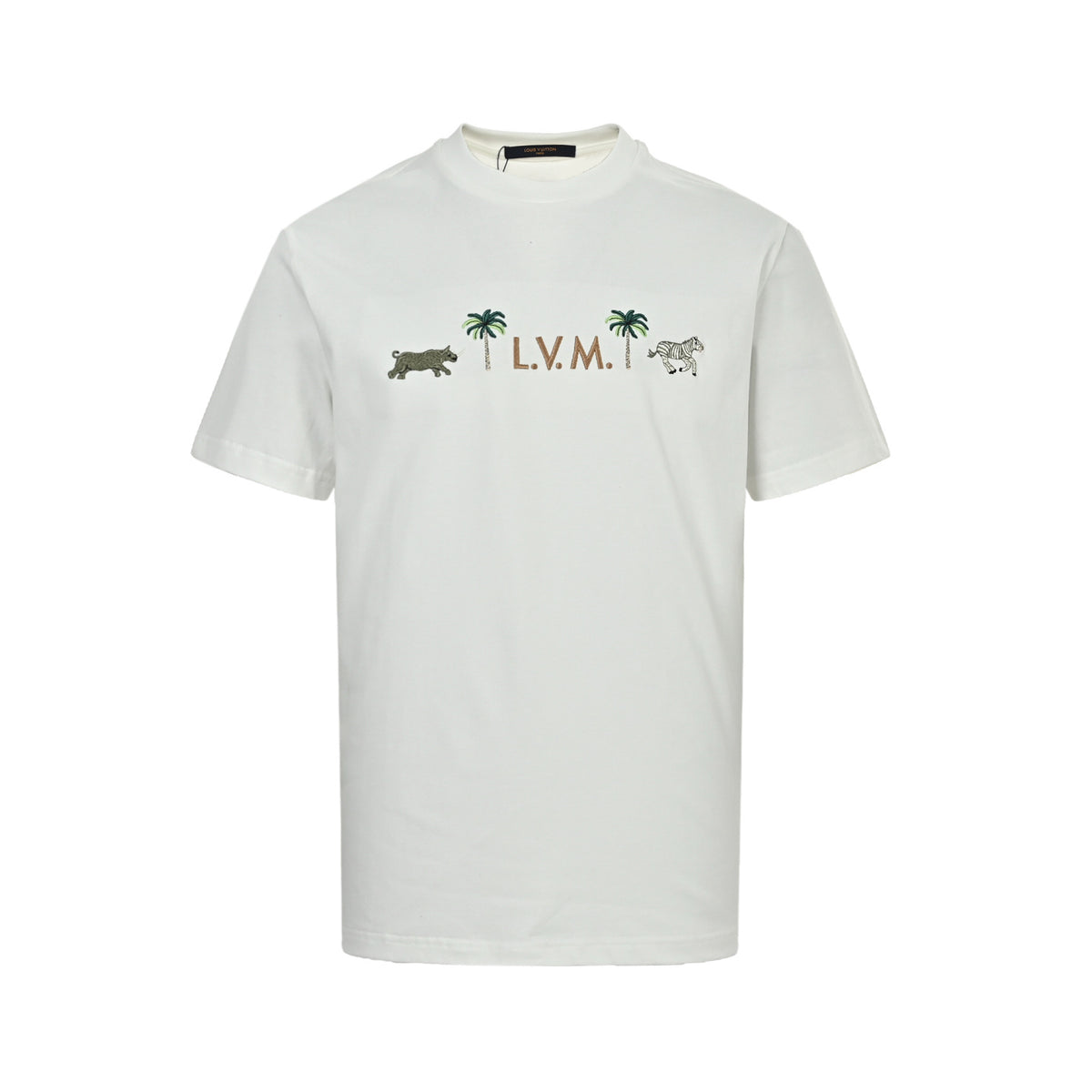 Louis Vuitton 26ss animal embroidered short sleeves