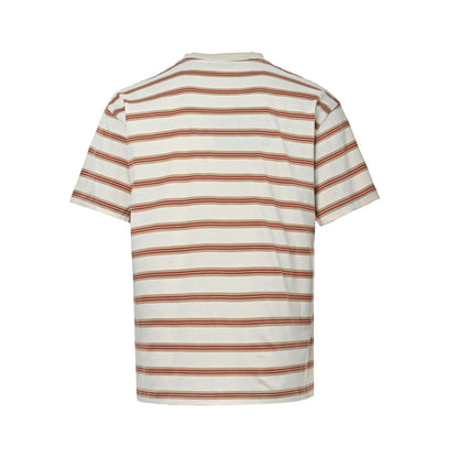 Prada Brown and red striped short-sleeved midsole