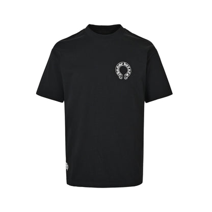 Chrome Hearts/Chrome Heart Sanskrit Cross Round Neck Short Sleeve