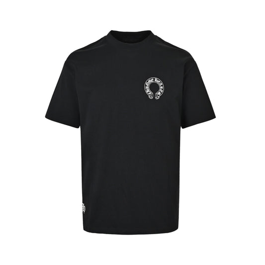 Chrome Hearts/Chrome Heart Sanskrit Cross Round Neck Short Sleeve
