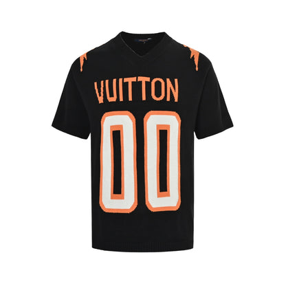 Louis Vuitton 26ss 00 letter jacquard knitted short sleeves
