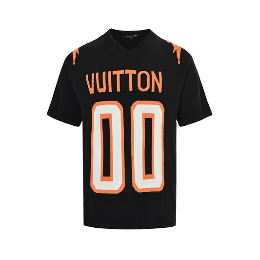 Louis Vuitton 26ss 00 letter jacquard knitted short sleeves
