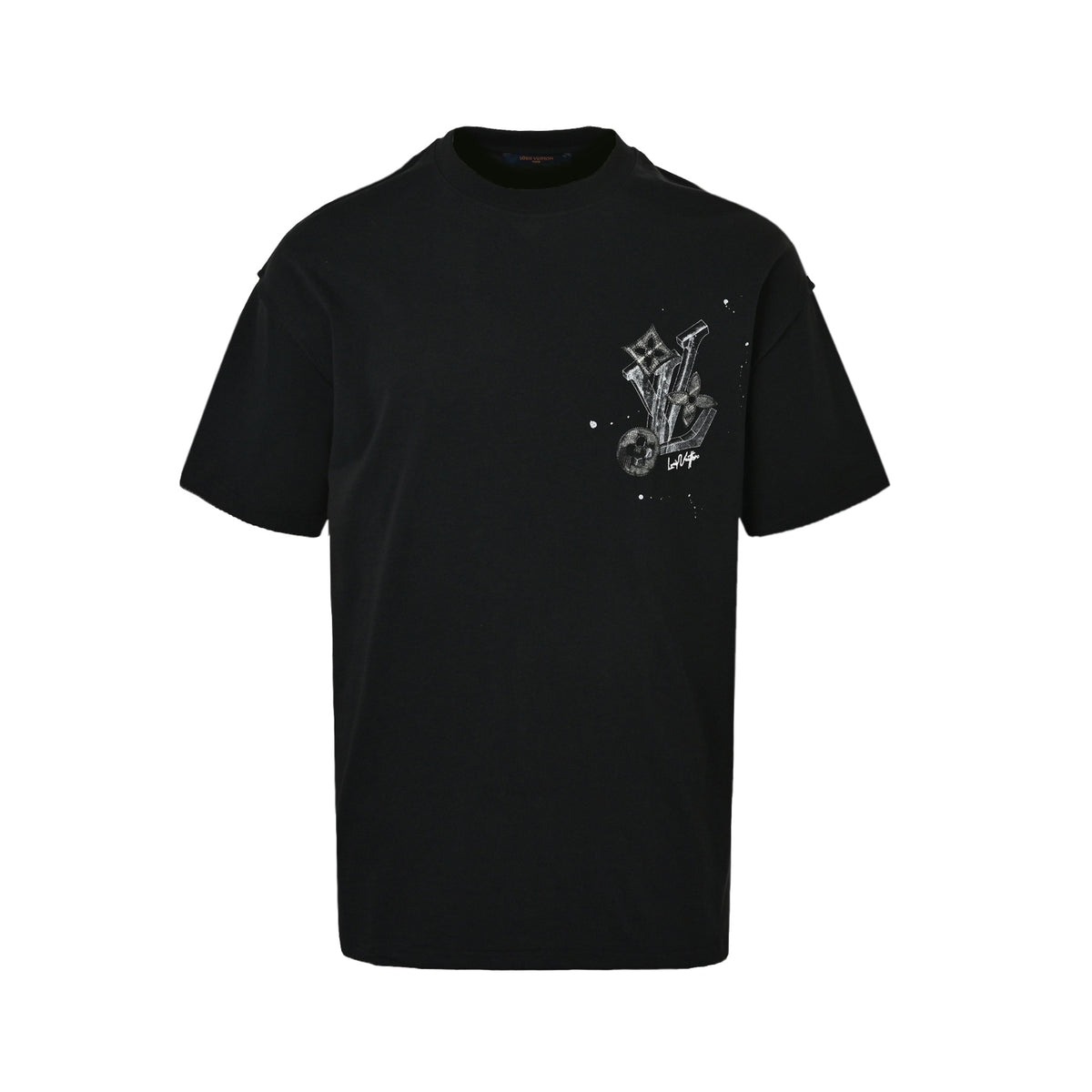 LouisVuitton/Louis Vuitton 26ss sketch four-leaf clover logo printed short sleeves