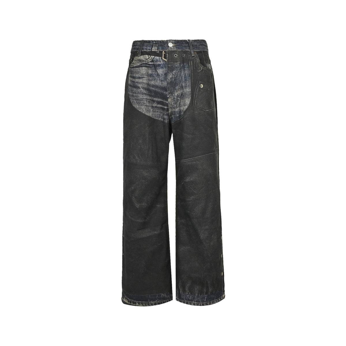Acne Studios 3D digital print wide leg jeans