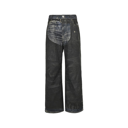 Acne Studios 3D digital print wide leg jeans