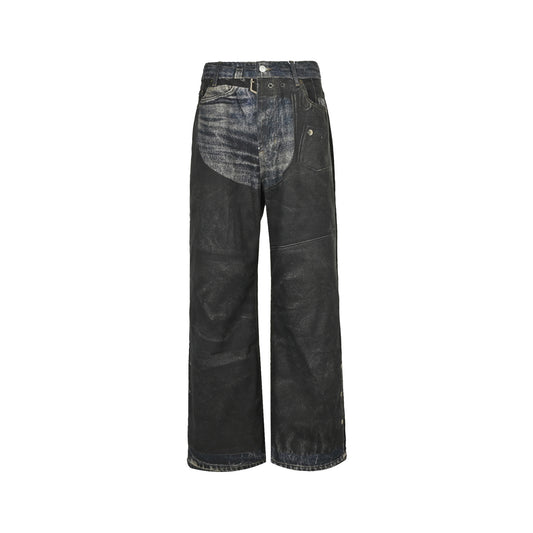 Acne Studios 3D digital print wide leg jeans