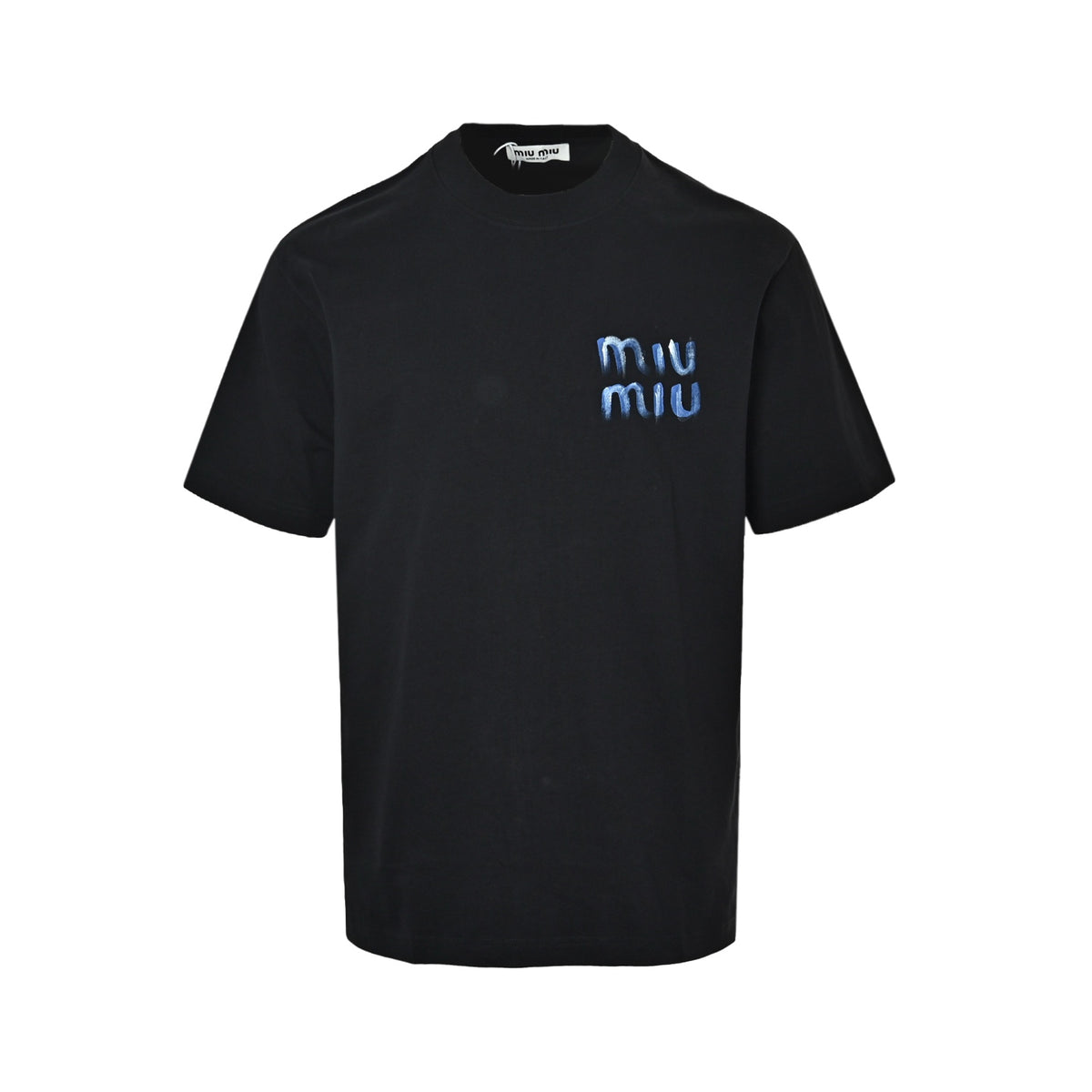 Miumiu colorful graffiti hand-painted front and back letter short sleeves