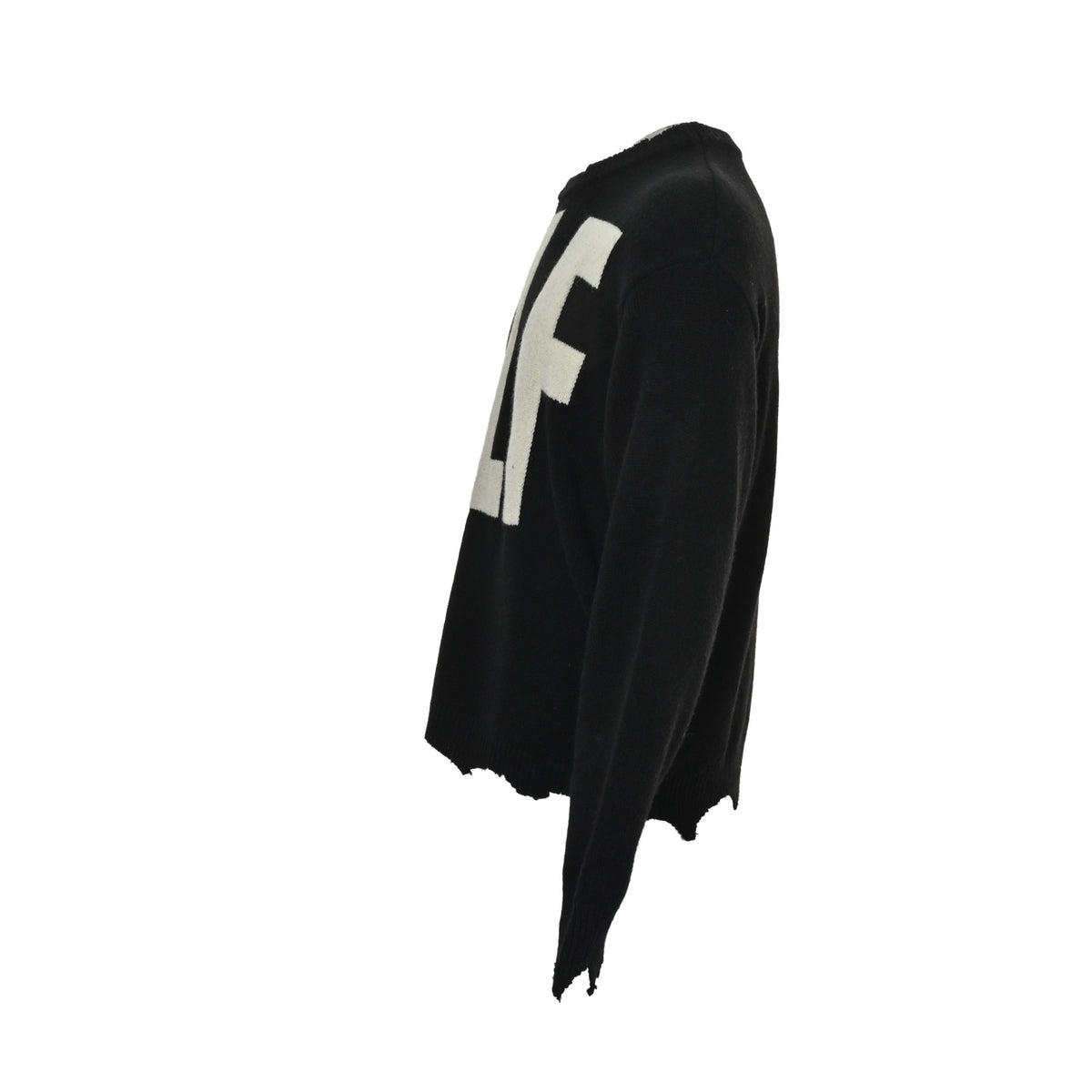 SAINT MICHAEL joint KLF letter jacquard crew neck sweater