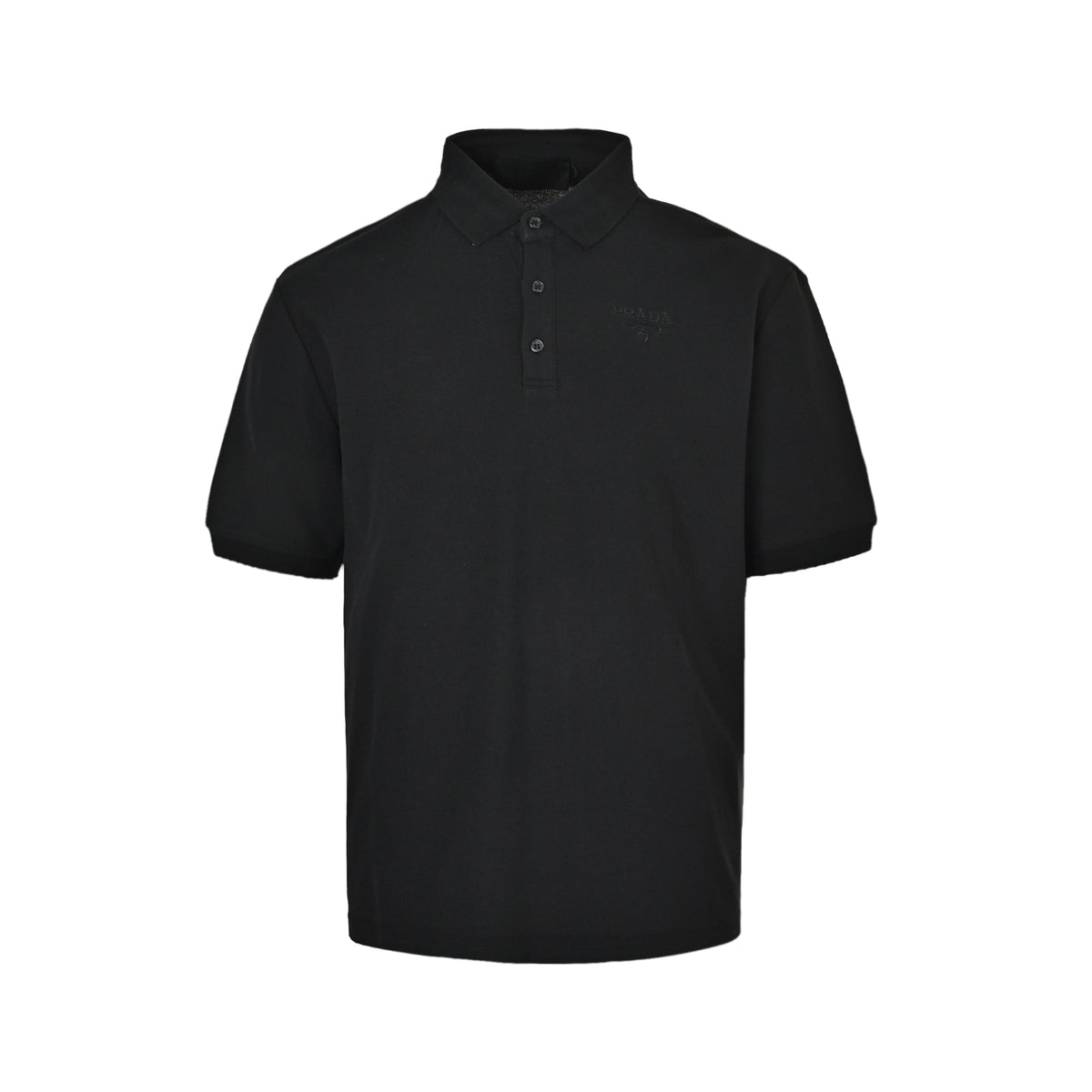 Prada 25ss letter embroidered Polo short sleeves