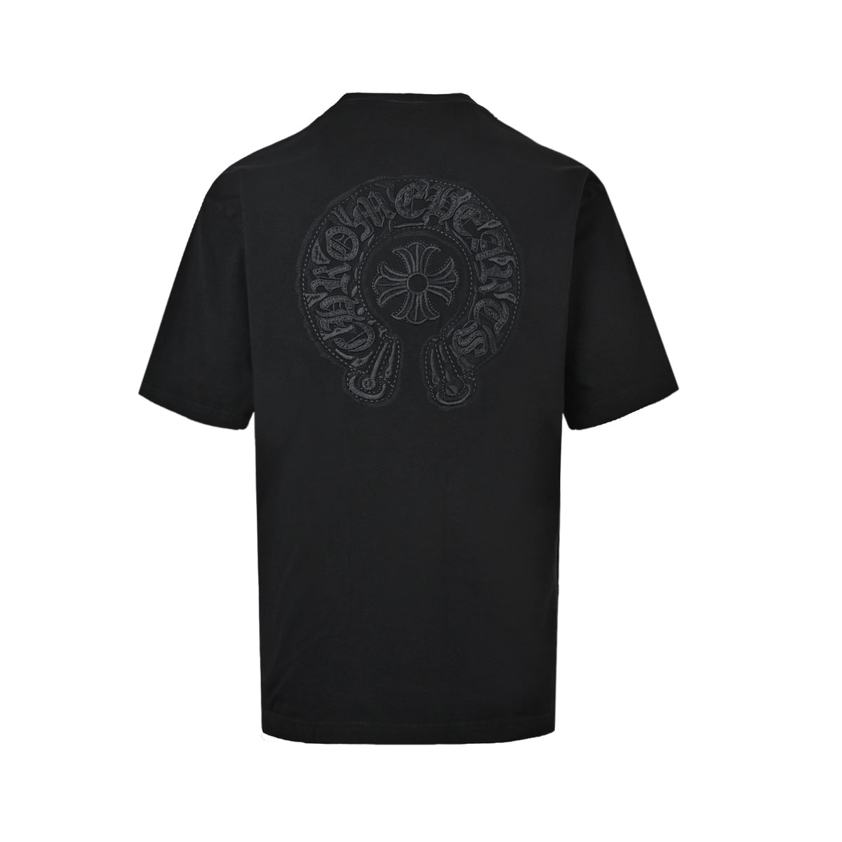 Chrome Hearts Heavy Duty Washed Hollow Embroidered Short Sleeves
