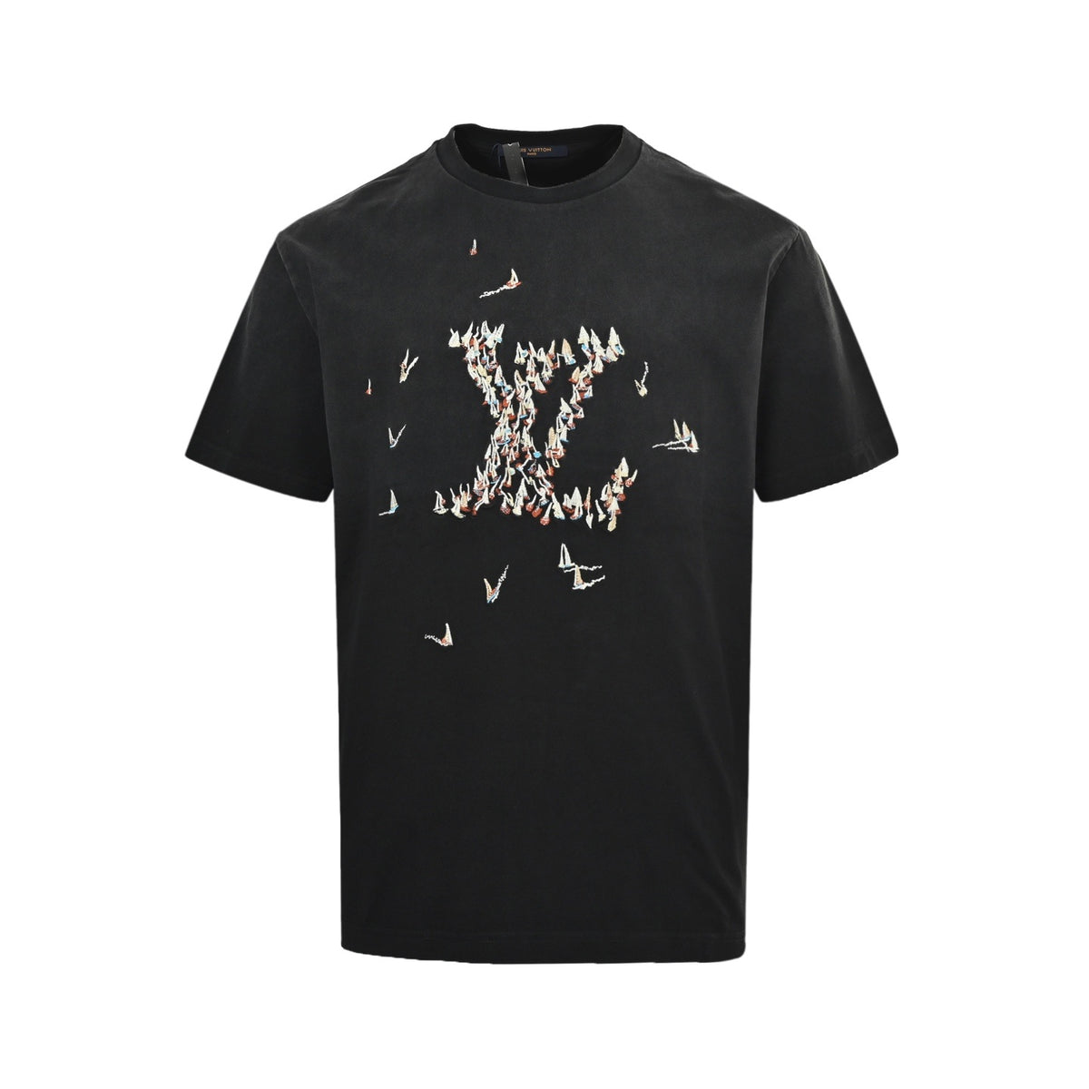 Louis Vuitton Paper Crane Sailing Embroidered Short Sleeve
