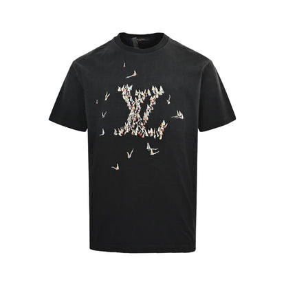 Louis Vuitton Paper Crane Sailing Embroidered Short Sleeve