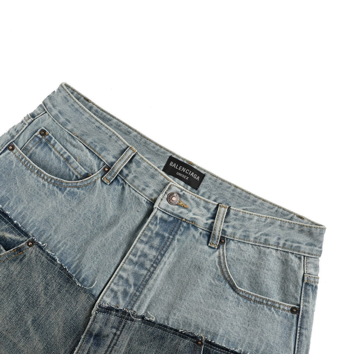 Balenciaga/Balanciaga 24Fw patchwork washed jeans