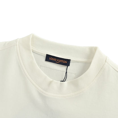 Louis Vuitton 25Fw large logo beaded embroidery long-sleeved T-shirt