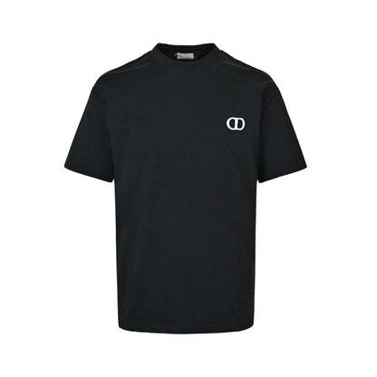 Dior CD letter embroidered short sleeves
