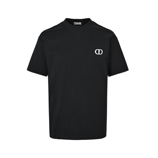 Dior CD letter embroidered short sleeves