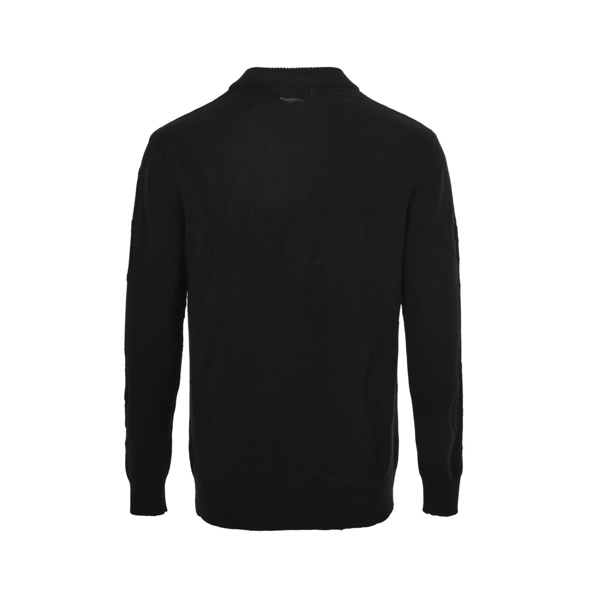 Louis Vuitton dark pattern old flower jacquard half-zip sweater