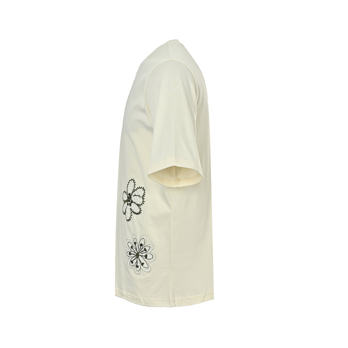 Hermes hollow flower embroidered short sleeves