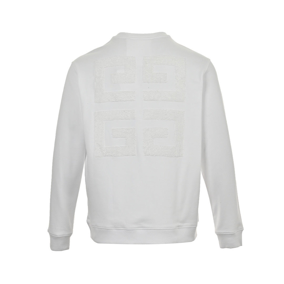 GIVENCHY 23Fw towel embroidered letter logo round neck sweatshirt