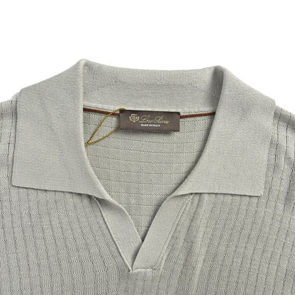 Loro Piana LP Bamboo Pattern Polo Short Sleeve