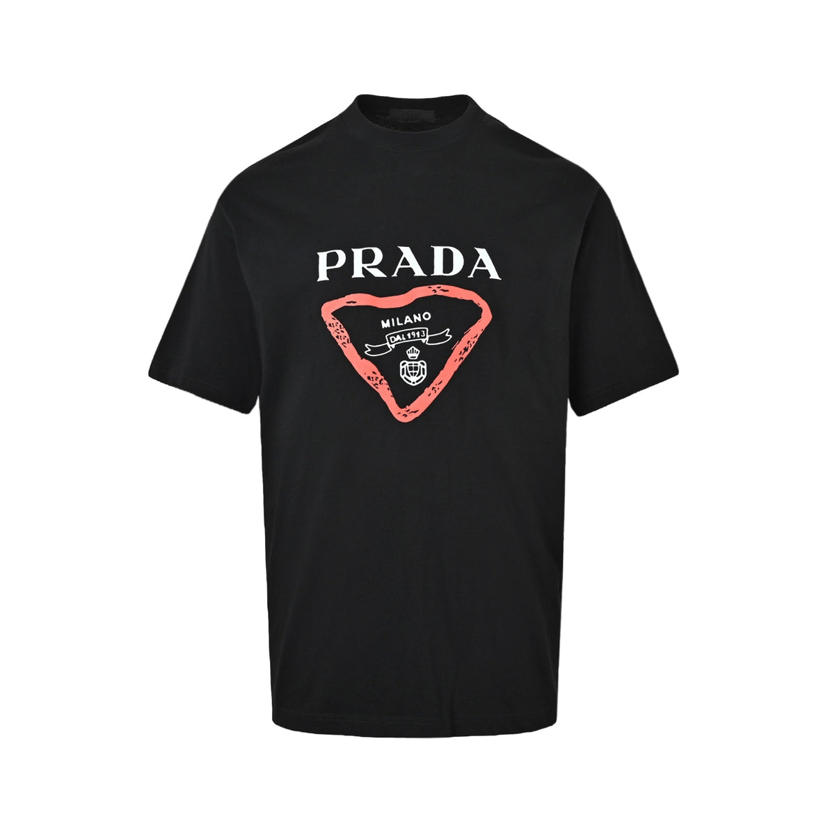 Prada 25ss triangle crown short sleeves