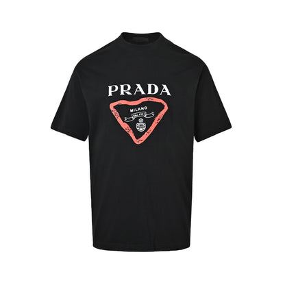 Prada 25ss triangle crown short sleeves