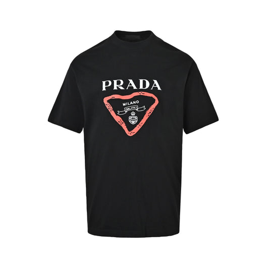 Prada 25ss triangle crown short sleeves