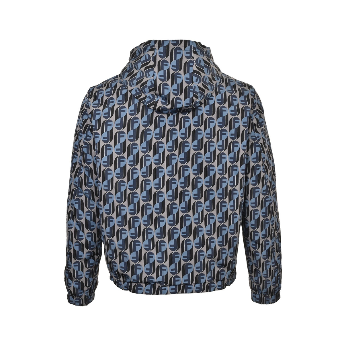 Fendi 25Fw full-print logo reversible hooded jacket