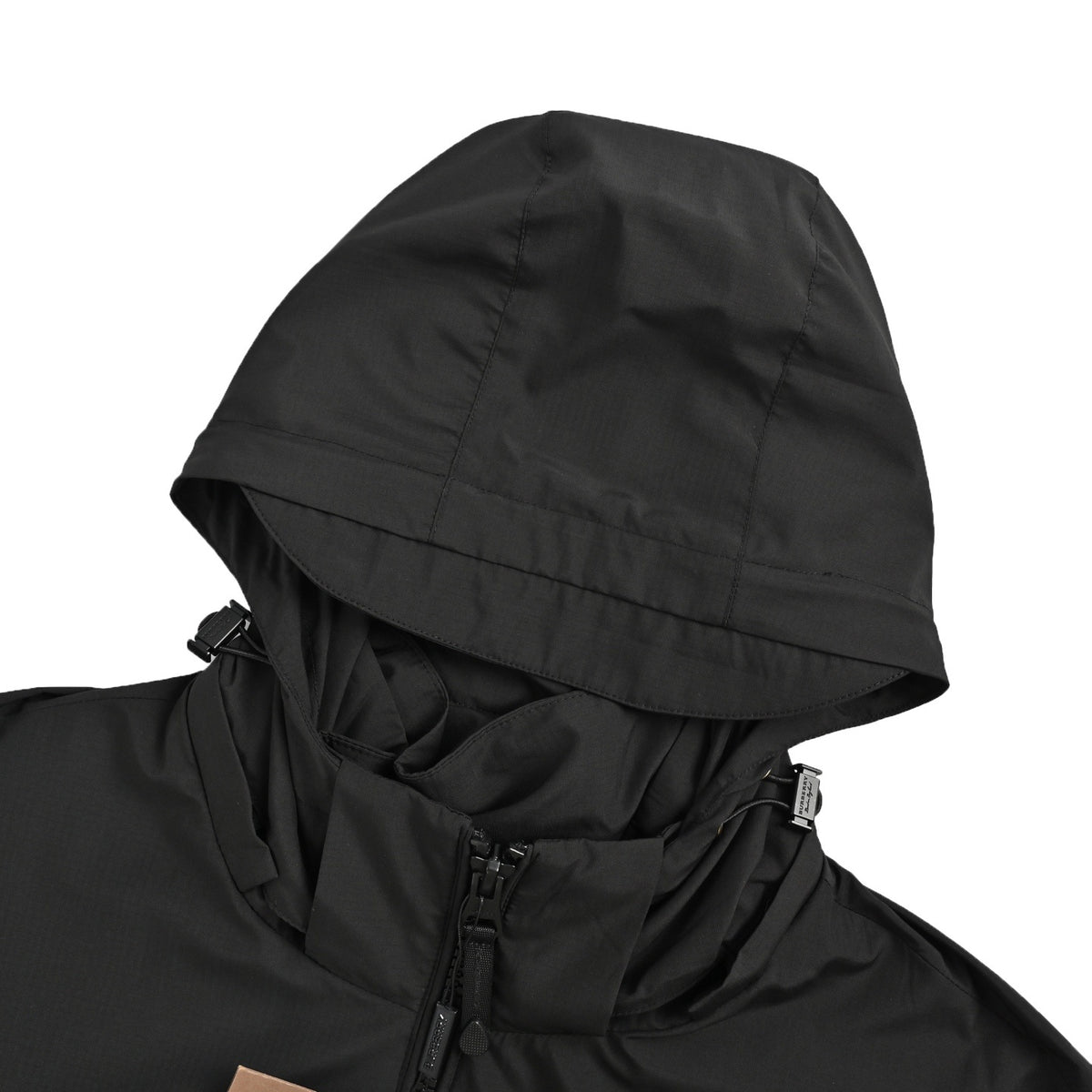 Burberry hooded thin coat with horse embroidery on the chest