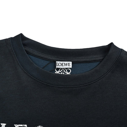 Loewe/Luo Yiwei 26ss mottled logo printed short sleeves