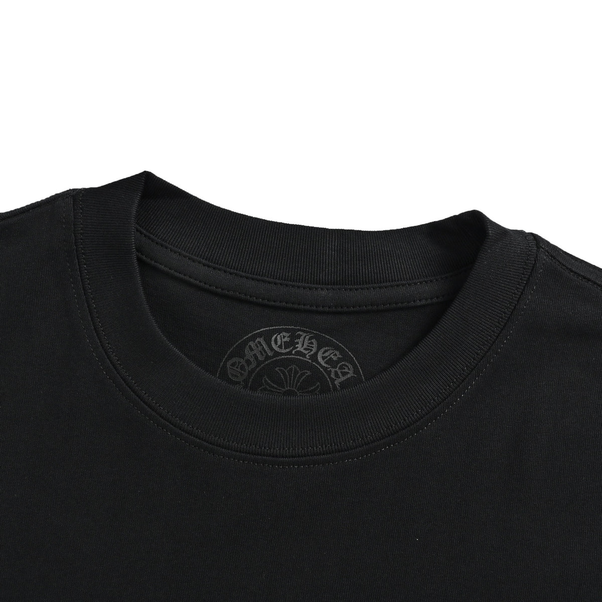 Chrome Hearts/Chrome Heart patched Sanskrit horseshoe embroidered short sleeves