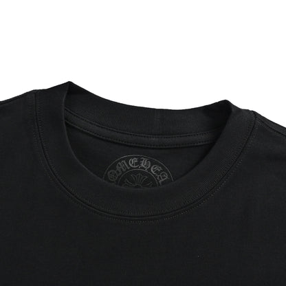 Chrome Hearts/Chrome Heart patched Sanskrit horseshoe embroidered short sleeves