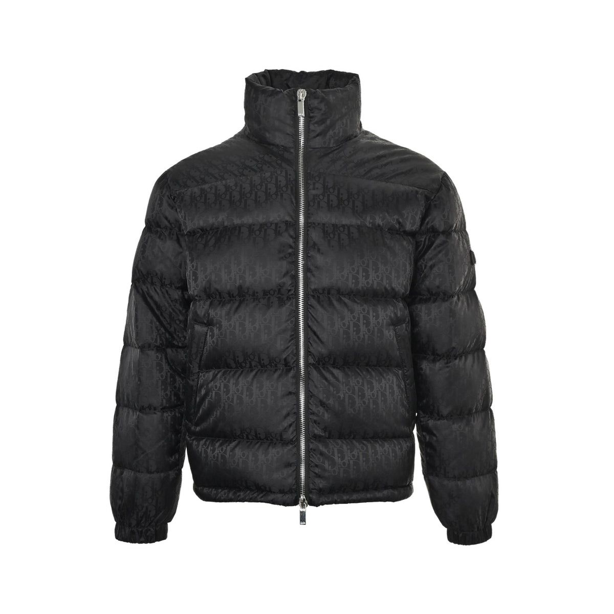 Dior classic dark pattern old flower stand collar down jacket