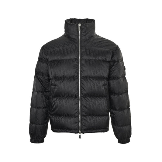 Dior classic dark pattern old flower stand collar down jacket