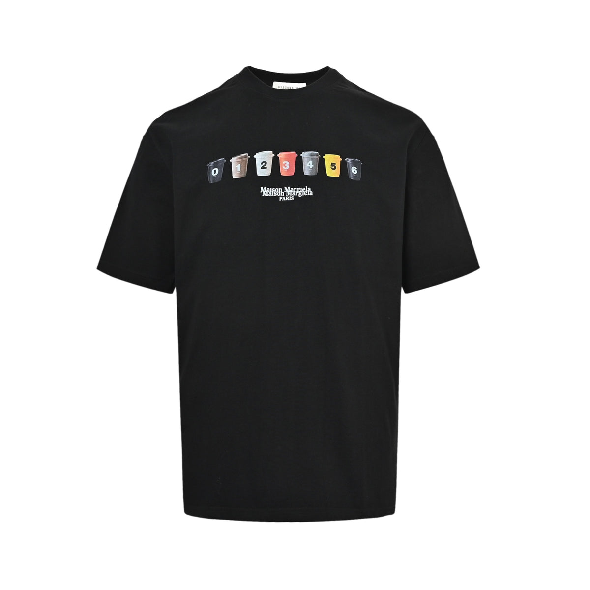 Maison Margiela/Margiela 26ss digital coffee cup printed short sleeves