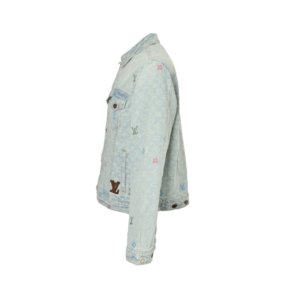 Louis Vuitton Tyler joint old flower jacquard embroidered denim jacket