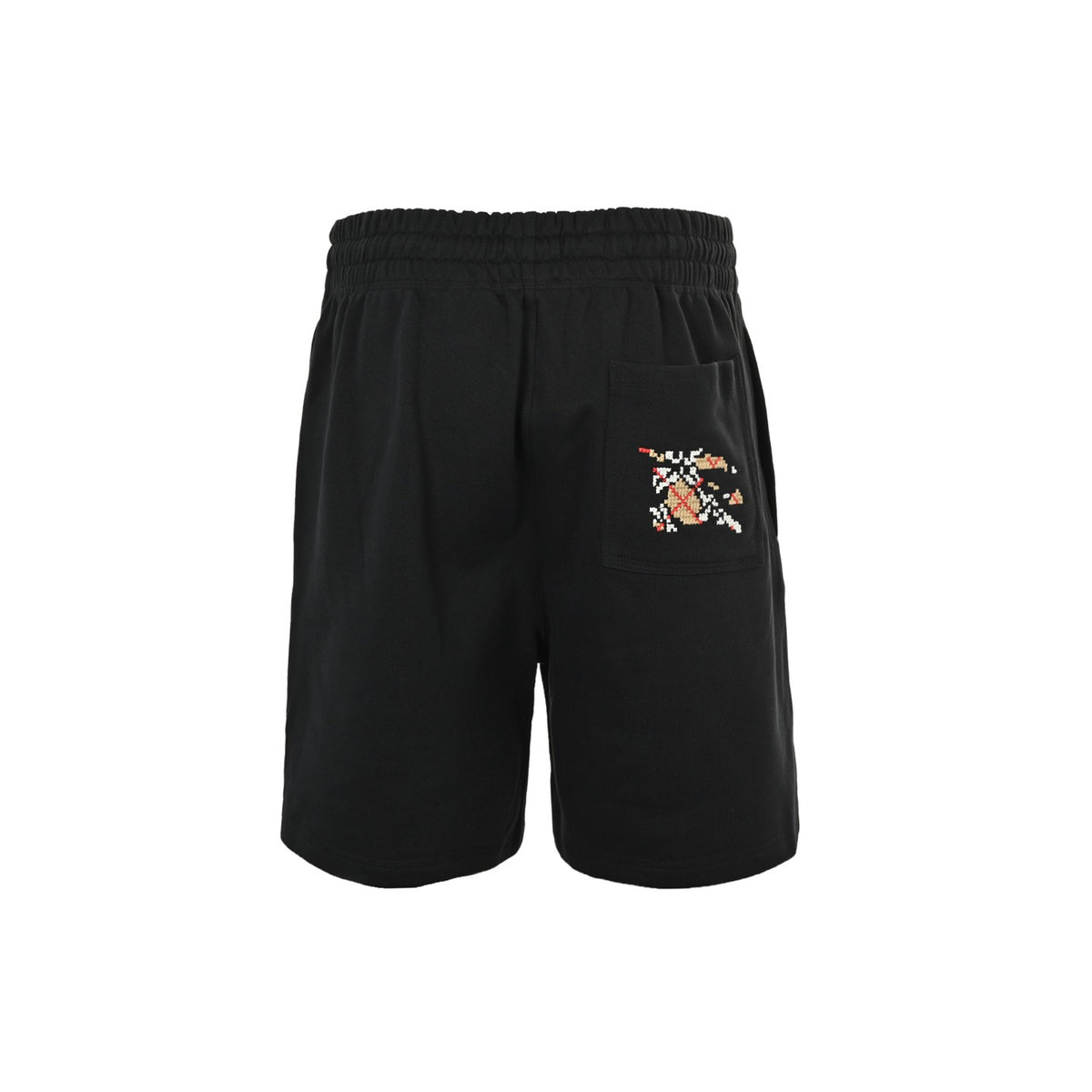 Burberry 25ss back pocket cross-stitch war horse embroidered shorts