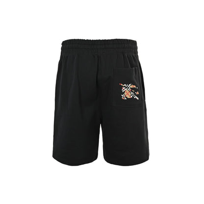 Burberry 25ss back pocket cross-stitch war horse embroidered shorts