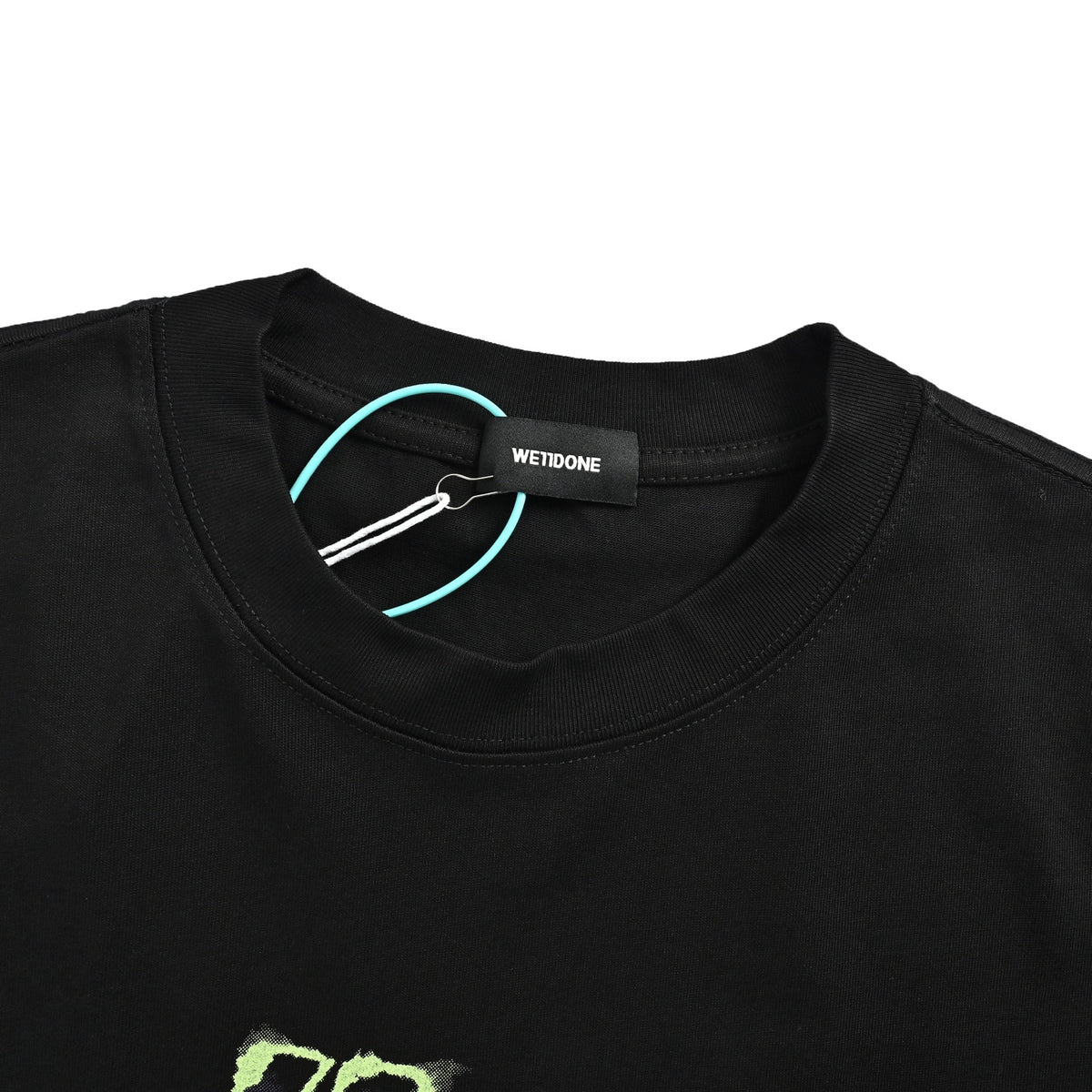 We11 Done Contrast Color Logo Simple Printed Short Sleeves
