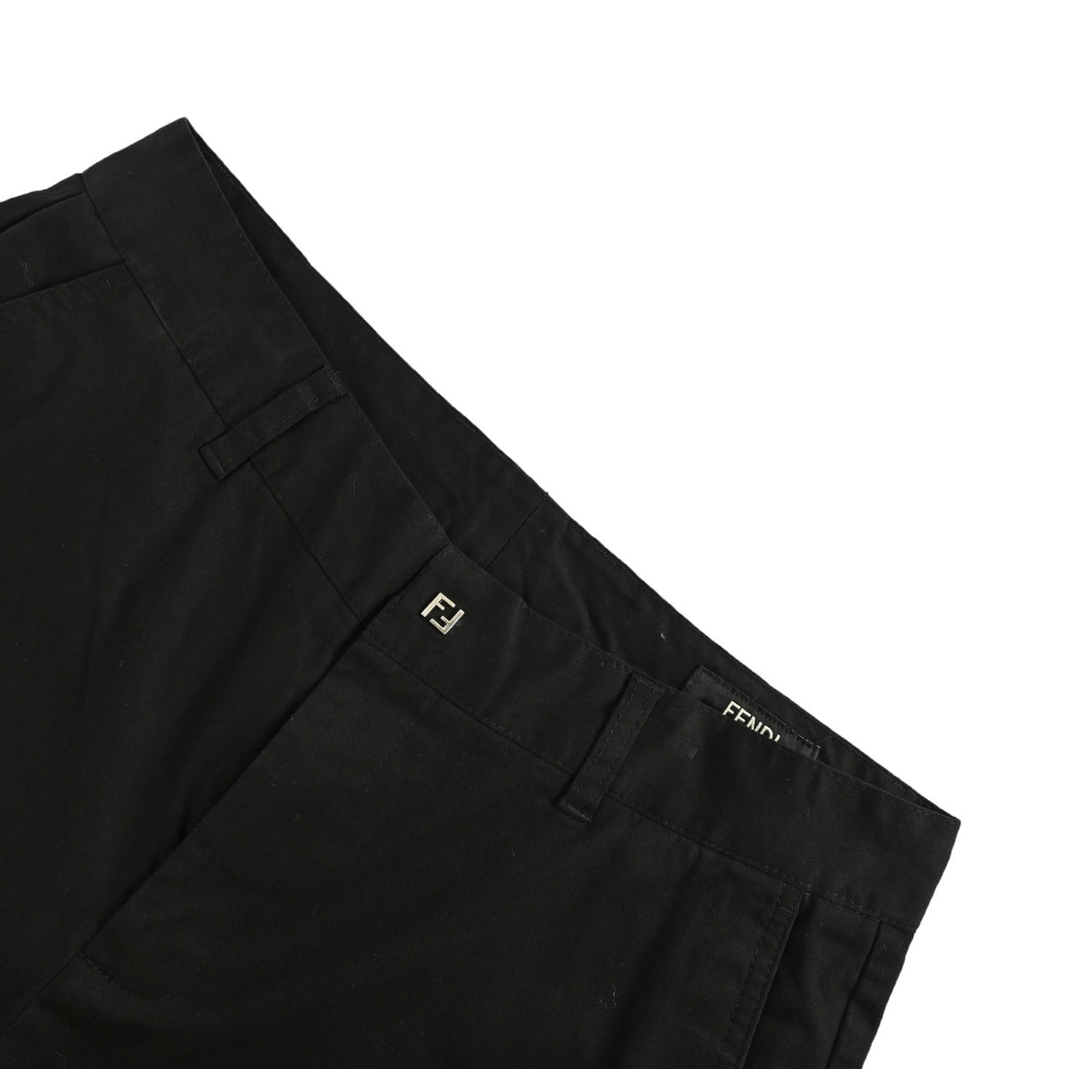 Fendi metal FF buckle casual trousers