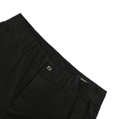 Fendi metal FF buckle casual trousers