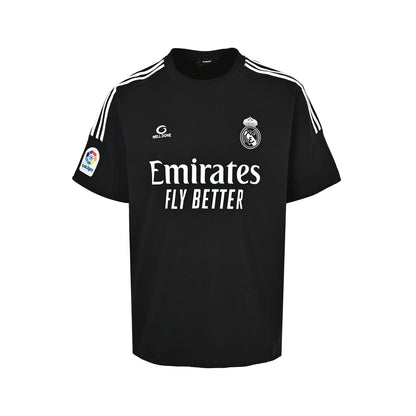 We11 Done Real Madrid Black Warriors Football Jersey Improved Short Sleeve
