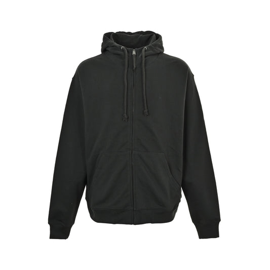 MAISON MARGIELA/Maggiela unfinished embroidered printed hooded sweatshirt jacket