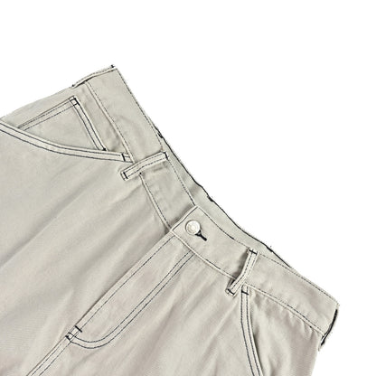 Acne Studios bow-dyed topstitched off-white jeans