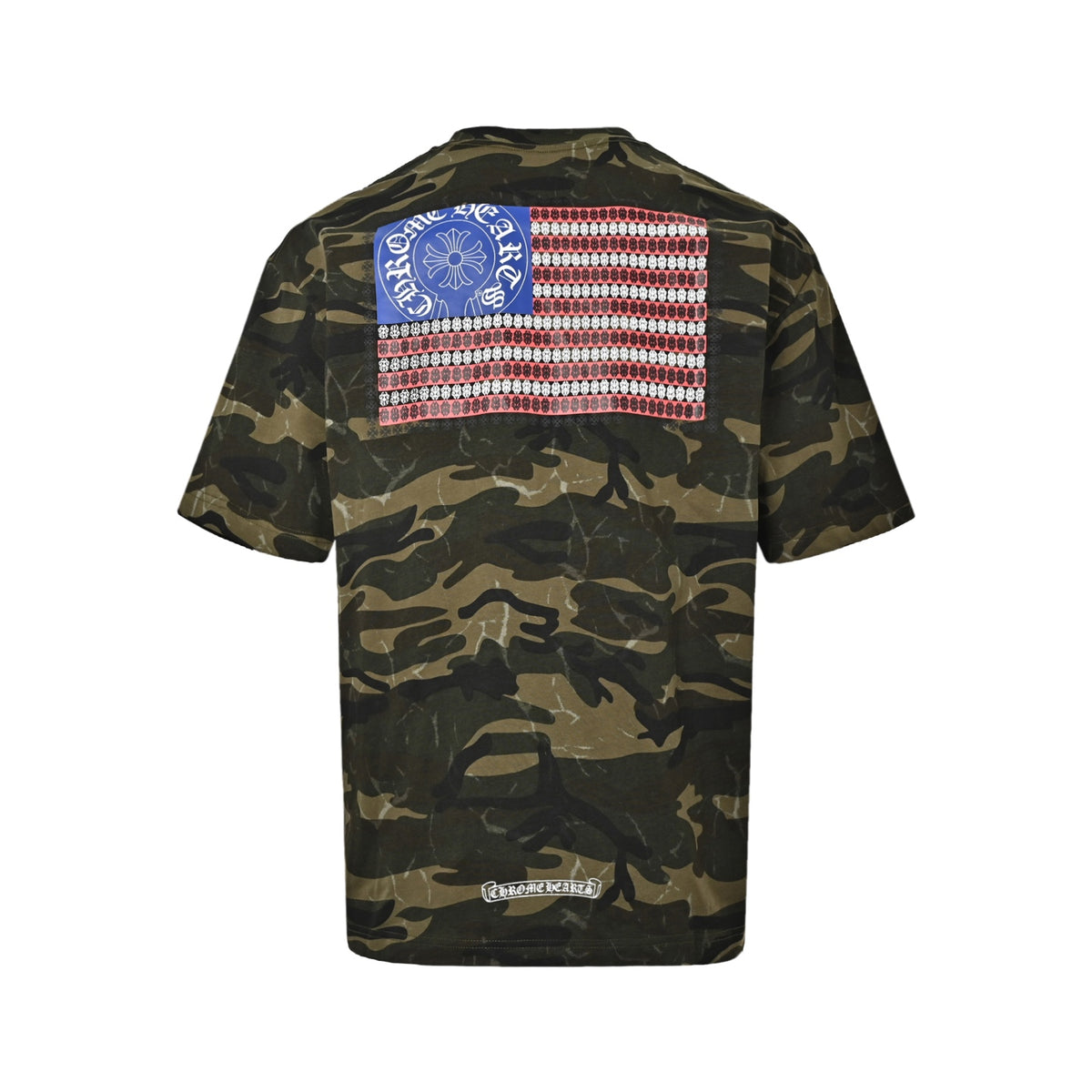 Chrome Hearts Camouflage Flag Print Short Sleeves