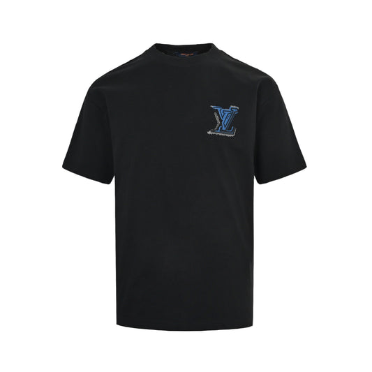 Louis Vuitton short sleeves with front and rear letter logo embroidery