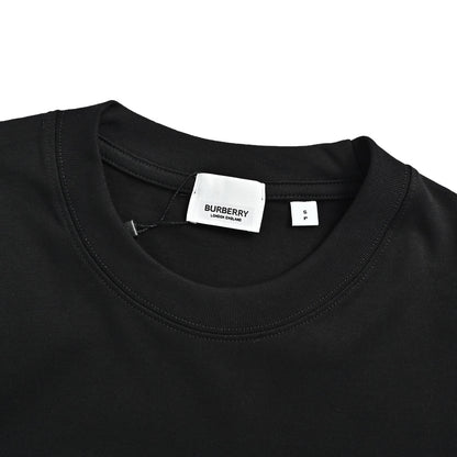 Burberry hollow embroidered war horse round neck short sleeves