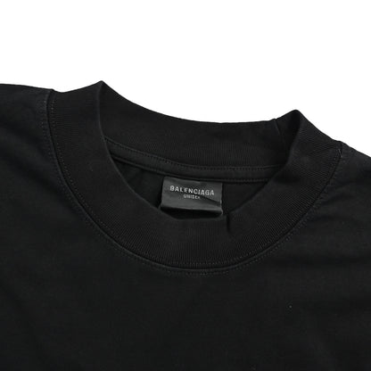 Balenciaga 26ss sequined letter logo embroidered short sleeves