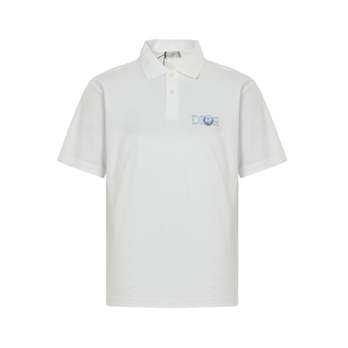 Dior 25ss little blue cat embroidered Polo short sleeves