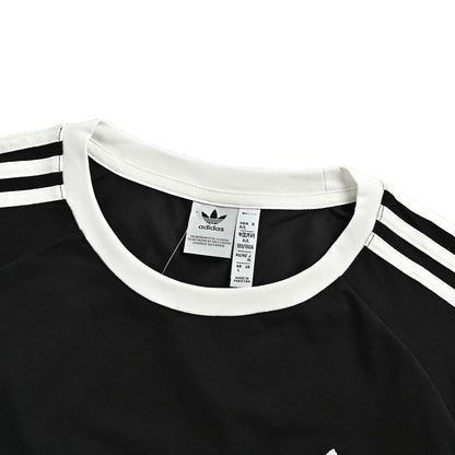 Adidas clover embroidered three-bar web short sleeves
